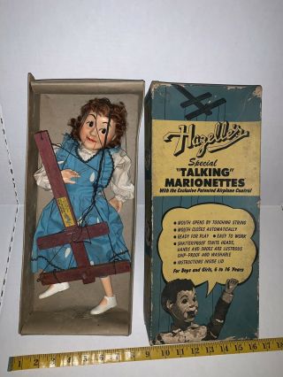 Rare Vintage Hazelle’s Special Talking Marionette 307 Nancy String Puppet