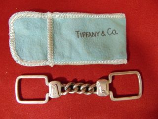 Vintage Tiffany & Co Sterling Silver Key Chain Link Stamped 925 In Velvet Pouch