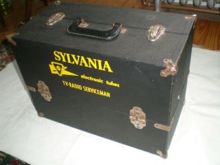 Vintage Sylvania Medium Tv Radio Repair Man Service Case Caddy Vacuum Tube