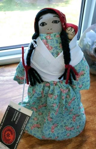 Native American Cherokee Indian Arts And Crafts Cloth Doll