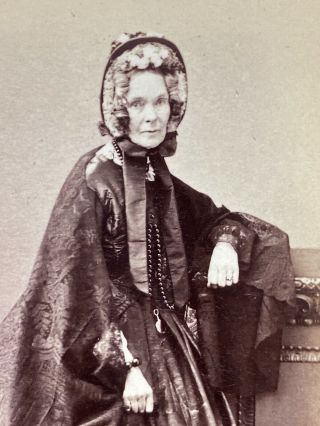 Victorian Carte De Visite CDV: Lady Bonet Shawl Named WATTS: Holroyd: Harrogate 2