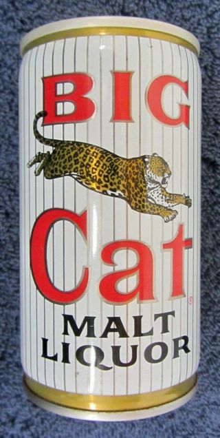 Vintage Big Cat Malt Liquor Crimp Steel Beer Can Kitten Bo Tab Pabst Usbc 39 - 34