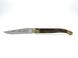 Laguiole Arbalete G.  David Pocketknife Cracked Wood Handle Folding Knife