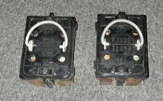 2 Murray Fuse Pull Outs Range 60 Amp / Main Lights 50 Amp 4200 Vintage