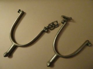 Pair Horse Cavalry Spurs Stamped " Us " & " Ab ",  Buermann,  Early 1900 