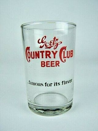 Vintage Goetz Country Club Beer Tasting Glass 6 Oz.
