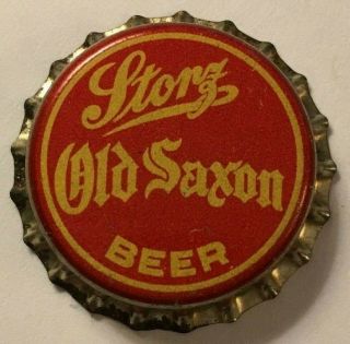 Storz Old Saxon Beer Bottle Cap; 1933 - 39; Omaha,  Ne; Cork