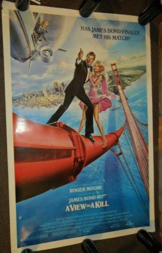 Movie Poster/vintage James Bond 007 A View To Kill Promo 1985