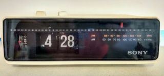 Vintage Sony Icf C310w Digimatic Flip Clock Radio Am/fm Radio
