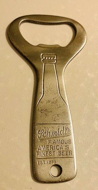 Vintage Schmidt’s Beer Bottle Opener,  St.  Paul,  Minnesota Advertising Key Chain