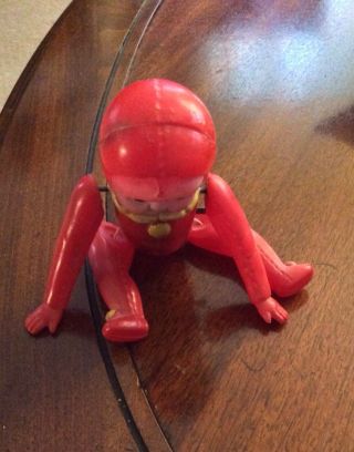 RARE VINTAGE CELLULOID CLOWN JOINTED WIND UP ACROBAT TOY OCCUPIED JAPAN 3