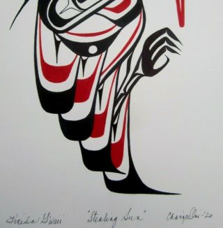 NORTHWEST COAST ART - RAVEN Clan Stealing Sun Haida - PAINTING 3