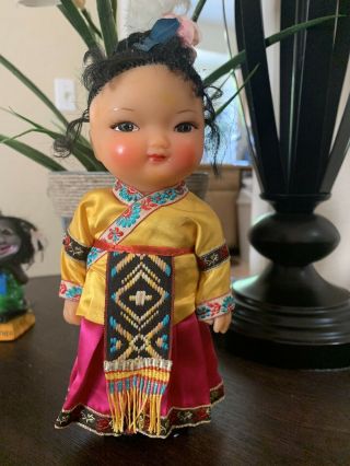Vintage Chinese Folk Doll.  Made In The People’s Republic Of China.