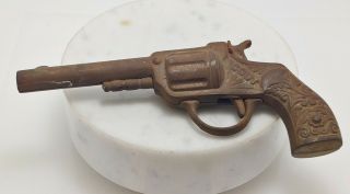 Antique Stevens Scout Cast Iron Toy Cap Gun Pistol Usa Western Cowboy