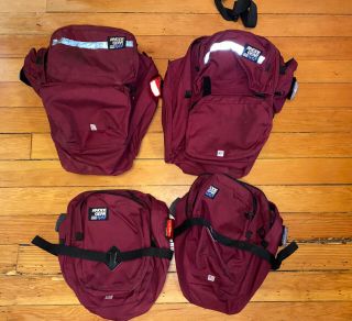Vtg Rhode Gear Usa Bike Panniers Set Of 4 Saddle Bags Front / Rear