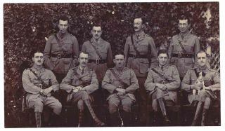 Group Of British Army Officers In Khaki Uniform - Antique Photograph C1910