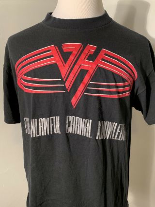 Vintage Van Halen For Unlawful Carnal Knowledge - - Xl Band Tour T - Shirt X - Large