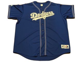 Vintage Authentic Majestic La Los Angeles Dodgers Mlb Blue Jersey Size 3xl