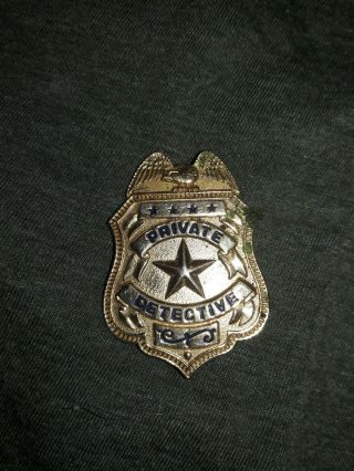 Metal Private Detective Badge vintage child ' s mini badge 2