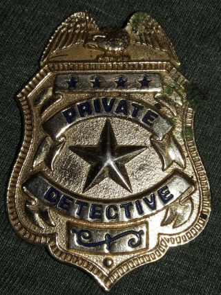 Metal Private Detective Badge vintage child ' s mini badge 3