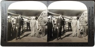 Keystone Stereoview Charles Lindbergh & The Spirit Of St.  Louis Of T600 Set T1