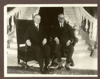 1920s Press Photo President Calvin Coolidge And Cuban President Gerardo Machado