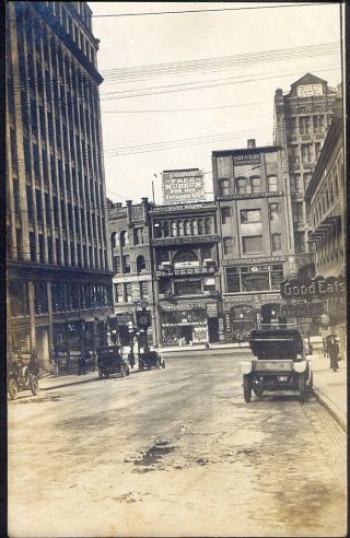 Early 20th Century Photo Of Occidental Avenue,  Seattle,  Usa.  Uk Postage