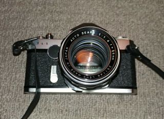 Vintage Sears Tls Slr Camera With Auto Sears 55mm 1.  4 Lens