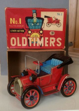 1950s Modern Toys No.  1 Lever Action Tin Oldtimers Japan Box -