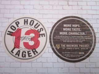 Beer Coaster Arth Guinness Hop House Lager St James Gate Brewers Project