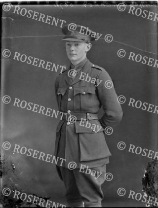 1915 The Royal Horse Guards - Lt G V Carey - Glass Negative 22 By 16cm