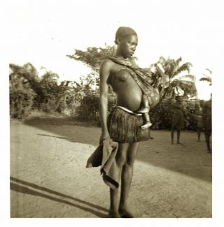Africa Semi Nude Woman Snapshot Vintage 1956