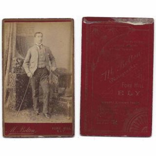 Cdv Photograph Victorian Gentleman Carte De Visite By Bolton Of Ely