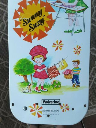 Vintage Wolverine Sunny Suzy Ironing Board 28 Child Size Great Graphics 2