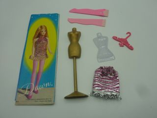 Vintage Dawn Dolls Clothes Outfit Fuchsia Flash 0612 Dress Pink/silver 06