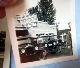vintage 1920 ' s set of 3 photos Ford Dealer 1920 ' s Vernonia Oregon Cars 5