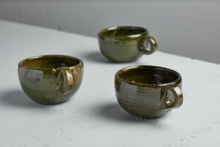Green Glazed Mexican Pottery - Coffee Mugs From Santa Maria Atzompa,  Oaxaca