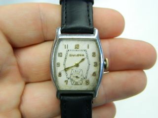 Vintage Bulova 10an 15 Jewel Mens Art Deco Wristwatch Watch