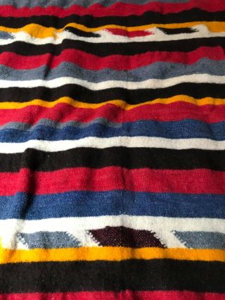 Vintage Guatemalan Wool Blanket early 1970 ' s,  Hand - woven Pristine 3