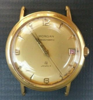 Vintage Morgan 41 Jewels Gold Filled Automatic Men 