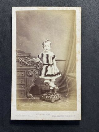 Victorian Carte De Visite Cdv: Child Boy In A Dress: Ward: Croydon
