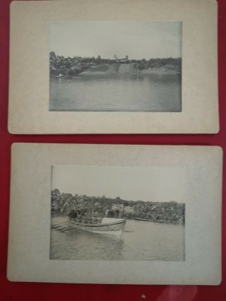 Two Photographs Of The Launching Of The Lifeboat At Worcester 1898