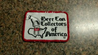 Vintage Bcca Beer Can Collectors Of America Patch 1980s