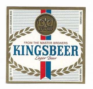 Dow Kingsbeer Beer Label.  Toronto - Canada