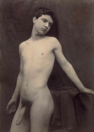 1898 Young Sicilian Man Wilhelm Gloeden,  Vintage Old Photo 4” X 6” Reprint