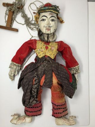 Vintage Wooden Indonesian String Puppet Marionette