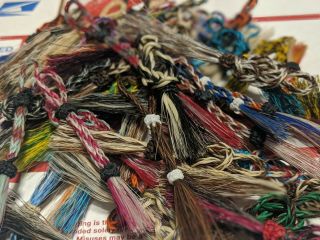 Hand Braided Horsehair Keychains Made In Montana State Prison Group Of 10 Random