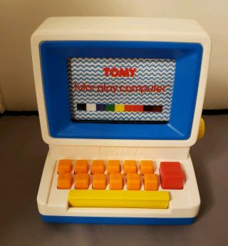 1985 Tomy Tutor Play Computer Keyboard Learning Educational Interactive Toy