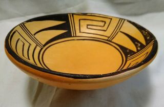 Old Hopi Pottery With Geometric Design Signed Huma