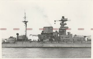 Photograph Royal Navy.  Hms " Malaya " Battleship.  Jutland.  Fine 1936